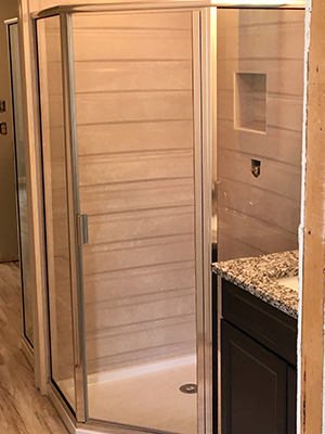 Custom glass shower door