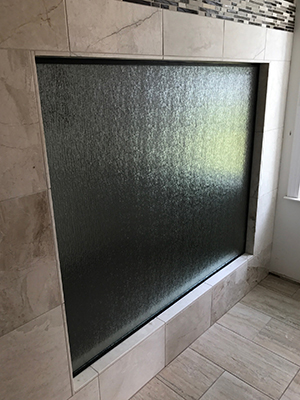 Finished sliding shower door